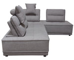 Slate 2-Pc Grey Fabric Lounge Seating Platforms