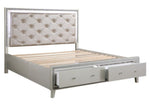 Sliverfluff Champagne Wood Cal King Bed with Storage