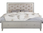 Sliverfluff Champagne Wood Queen Bed with Storage