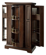 Snifter Cherry Wood Wine Cabinet with Hidden Storage