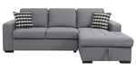 Solomon 2-Pc Gray Fabric RAF Sectional Sofa w/ Storage