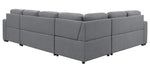 Solomon 4-Pc Gray Fabric RAF Sectional w/ Pull-Out Bed