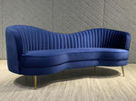 Sophia Glam 2-Pc Blue Velvet Sofa Set