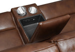 Southwick Saddle Brown Power Recliner Loveseat