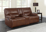 Southwick Saddle Brown Power Recliner Loveseat