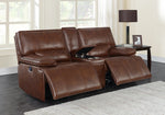 Southwick Saddle Brown Power Recliner Loveseat