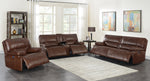 Southwick Saddle Brown Power Recliner Loveseat