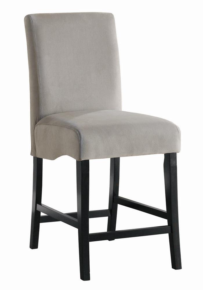 Stanton 2 Grey Fabric/Black Wood Counter Height Chairs