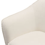 Status Cream Plush Fabric Accent Chair