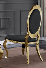 Stela 2 Black Velvet/Gold Side Chairs