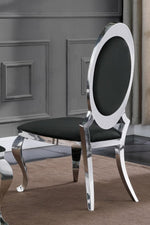 Stela 2 Black Velvet/Silver Side Chairs