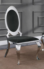 Stela 2 Black Velvet/Silver Side Chairs