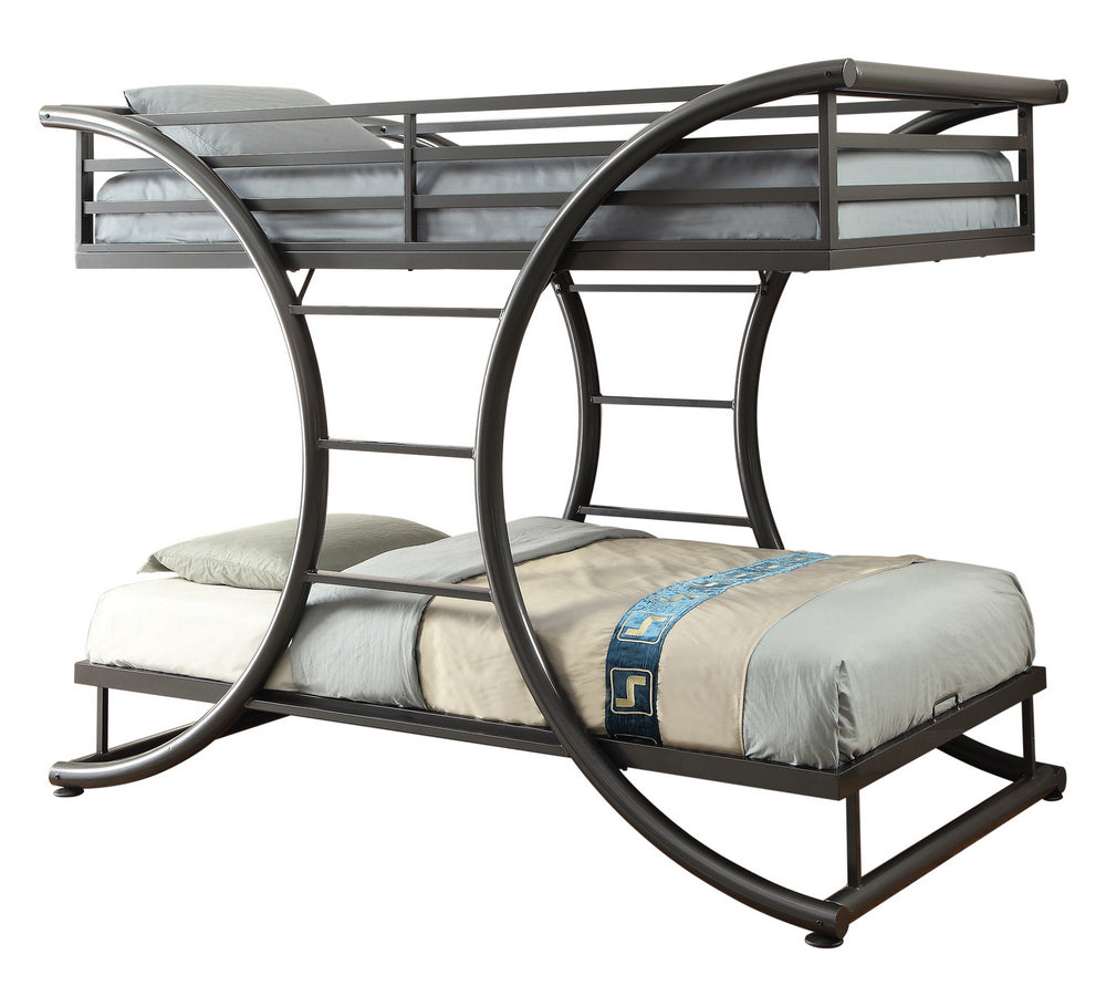 Stephan Gunmetal Finish Steel Twin/Twin Bunk Bed