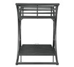 Stephan Gunmetal Finish Steel Twin/Twin Bunk Bed