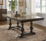 Stonington 5-Pc Brown/Beige Wood Dining Table Set