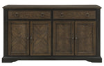 Stonington Brown/Charcoal Brown Wood 2-Drawer Server