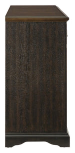 Stonington Brown/Charcoal Brown Wood 2-Drawer Server