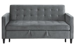 Strader Dark Gray Microfiber Sofa with Pull-Out Bed