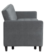 Strader Dark Gray Microfiber Sofa with Pull-Out Bed