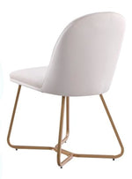 Sunland 2 Beige Velvet/Metal Side Chairs