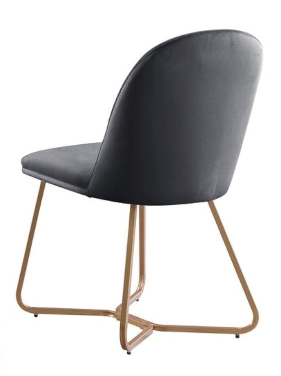Sunland 2 Grey Velvet/Metal Side Chairs