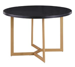 Sunland 5-Pc Black/Beige Round Dining Table Set