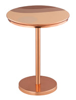 Sunset Handpainted Copper Finish Metal Side Table