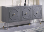 Tahlia Grey High Gloss Lacquer Wood Sideboard
