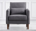 Tasha Dark Gray Linen Fabric Chair