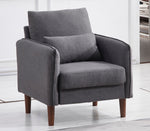 Tasha Dark Gray Linen Fabric Chair