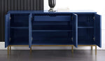 Tatiana Blue Lacquer Wood Sideboard