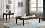 Tayden Beige Marble/Black Wood Coffee Table