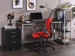 Tennos Black Wood/Chrome Metal Office Desk