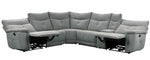 Tesoro 6-Pc Dark Gray Fabric Manual Recliner Sectional