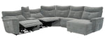 Tesoro 6-Pc Dark Gray RAF Power Recliner Sectional