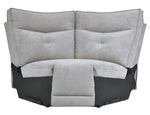 Tesoro 6-Pc Mist Gray Fabric Manual Recliner Sectional