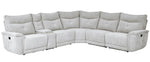 Tesoro 6-Pc Mist Gray Fabric Manual Recliner Sectional