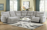 Tesoro 6-Pc Mist Gray LAF Manual Recliner Sectional