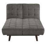 Thais Dark Gray Chenille Fabric Tufted Sofa Bed