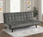 Thais Dark Gray Chenille Fabric Tufted Sofa Bed