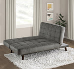 Thais Dark Gray Chenille Fabric Tufted Sofa Bed