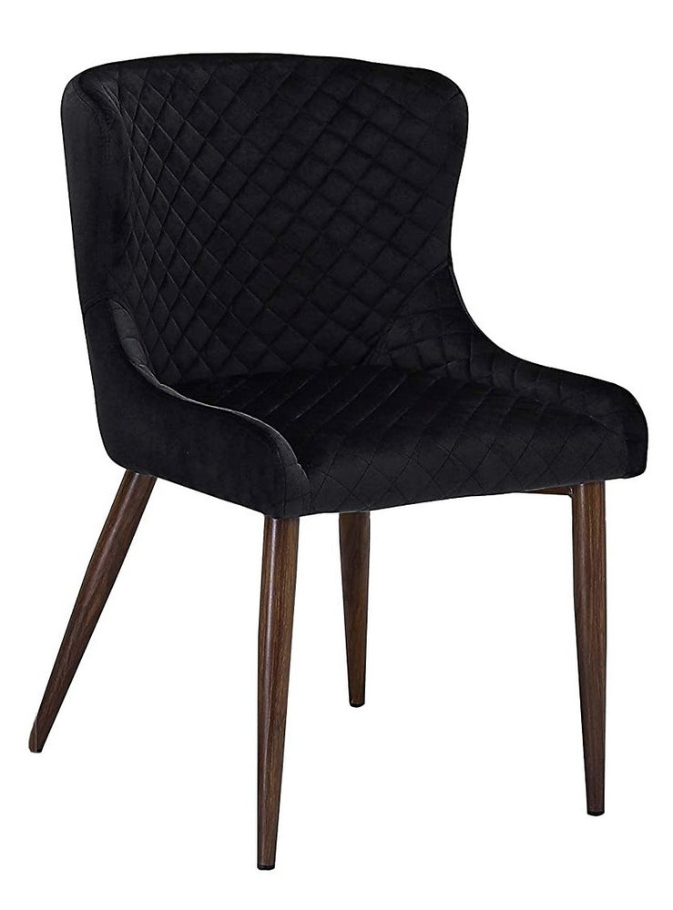 Oaklynn 2 Black Velvet/Wood Side Chairs