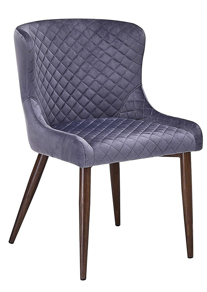 Oaklynn 2 Grey Velvet/Wood Side Chairs