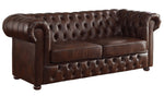 Tiverton Brown Breathable Faux Leather 2-Seat Sofa