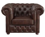 Tiverton Brown Breathable Faux Leather Chair