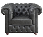 Tiverton Gray Breathable Faux Leather Chair