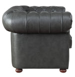 Tiverton Gray Breathable Faux Leather Chair