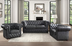 Tiverton Gray Breathable Faux Leather Chair