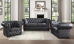 Tiverton Gray Breathable Faux Leather Loveseat