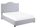 Toddrick Gray Fabric Button Tufted Cal King Bed